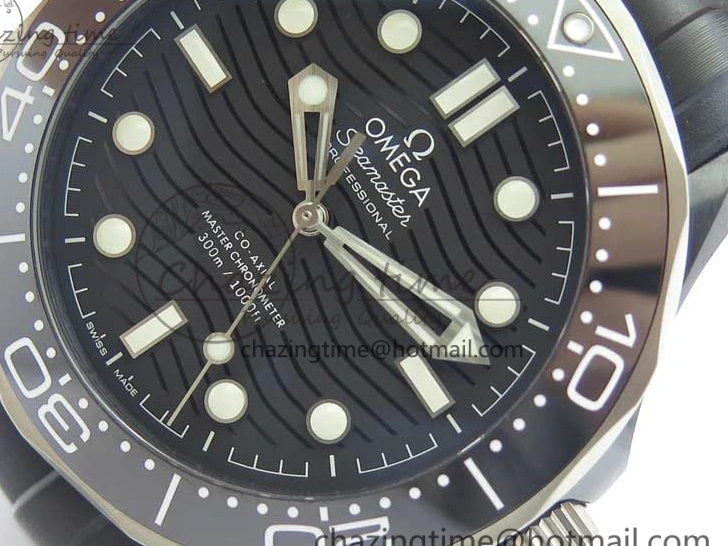 0121 Seamaster Diver 300M Real Ceramic Case VSF 1:1 Best Edition on Black Rubber Strap A8806 (Free Nato) SunProtective 7935